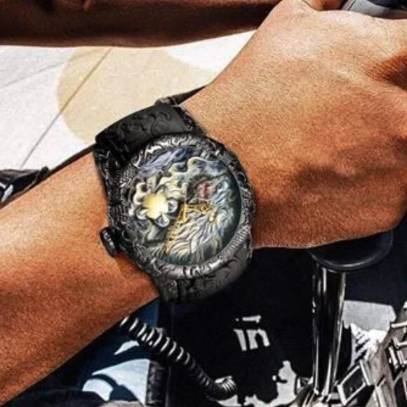 NEW Black Engraved Wacth